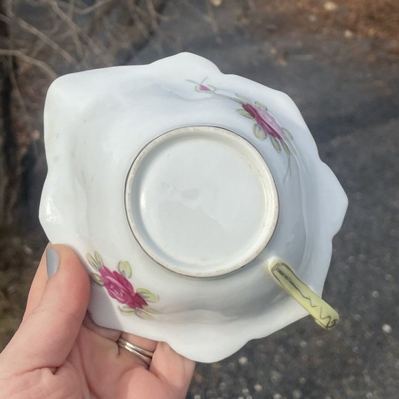 Antique Porcelain Hand Painted Gilt Mayonnaise Sauce Dish w Underplate Victorian - Picture 13 of 16